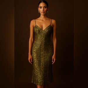 Sue Wong Nocturne Gold Cocktail Dress -size 4